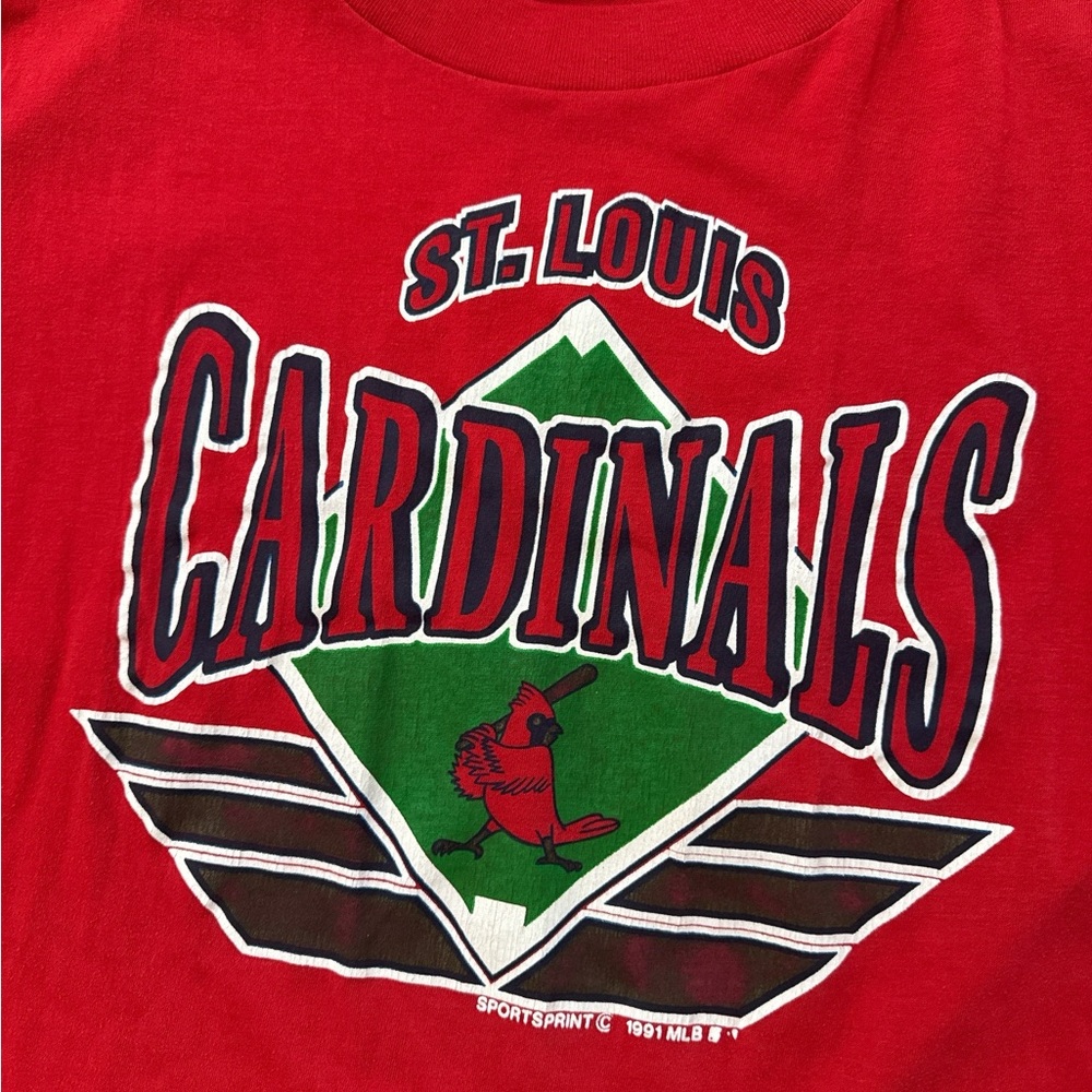 Vintage‎ 1991 St Louis Cardinals Men’s T-Shirt Size XL SportsPrint USA Made STL